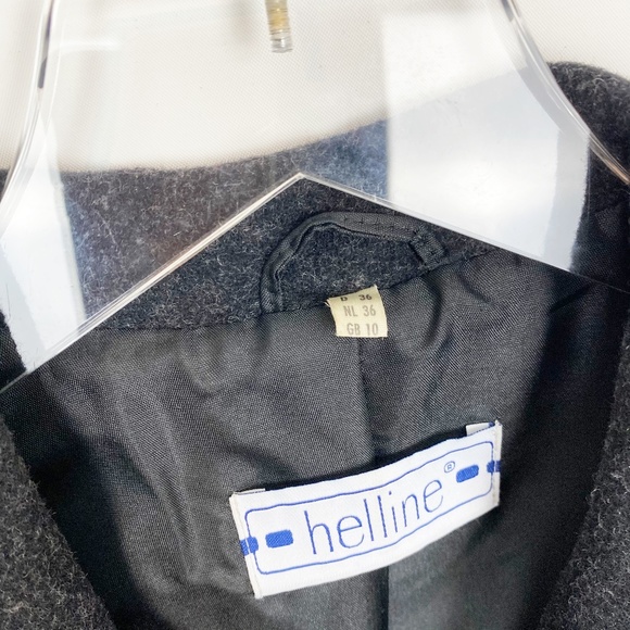 Helline Cashmere Virgin Wool Blazer Coat Charcoal - Picture 8 of 8